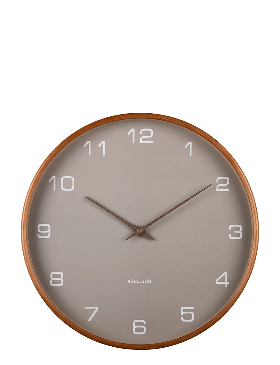KARLSSON - Wall clock Acento wood white - wanduhren - light grey - 2