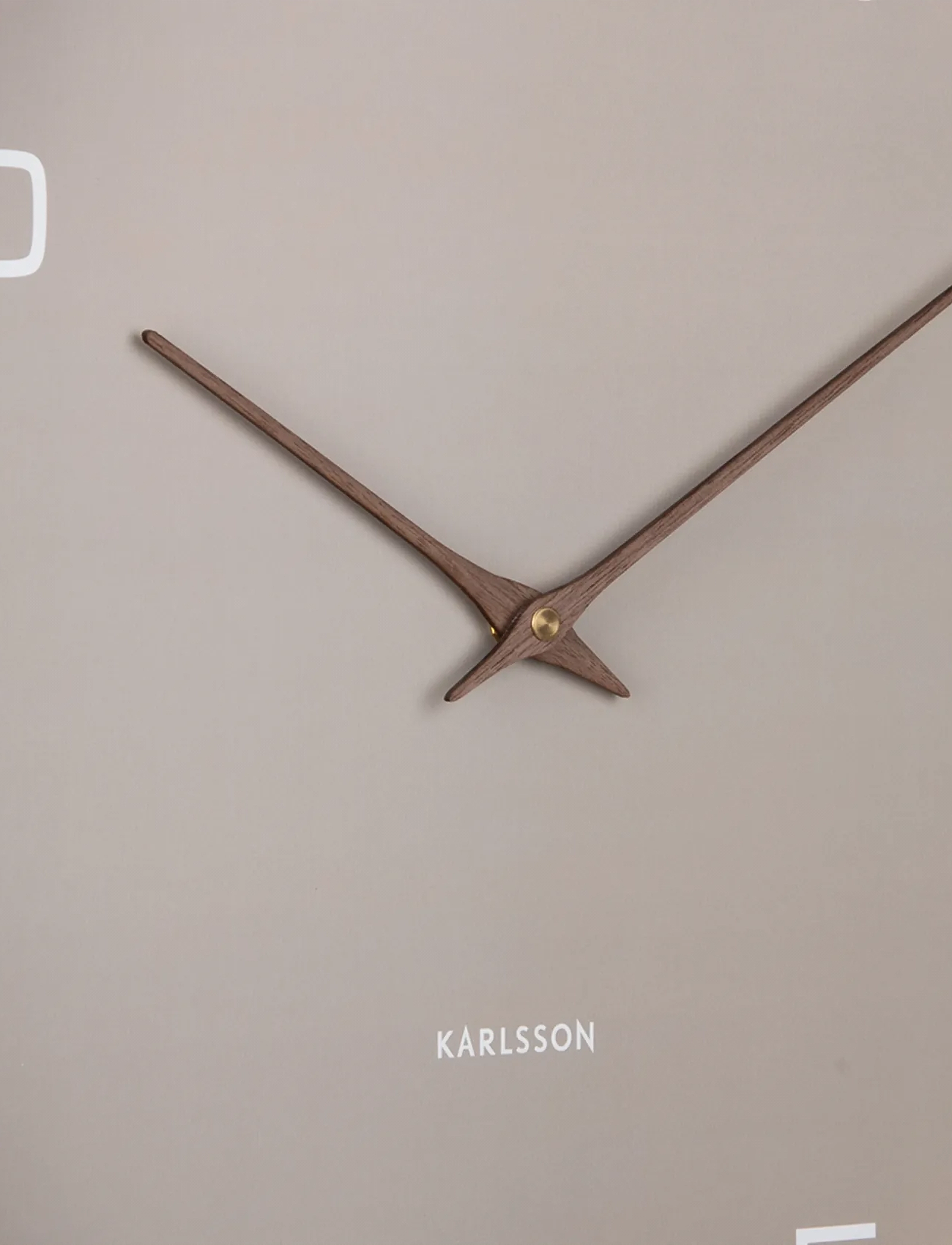 KARLSSON Wall Clock Acento Wood White, Ø 40 cm, Watches, Braun - Clocks, Homeware