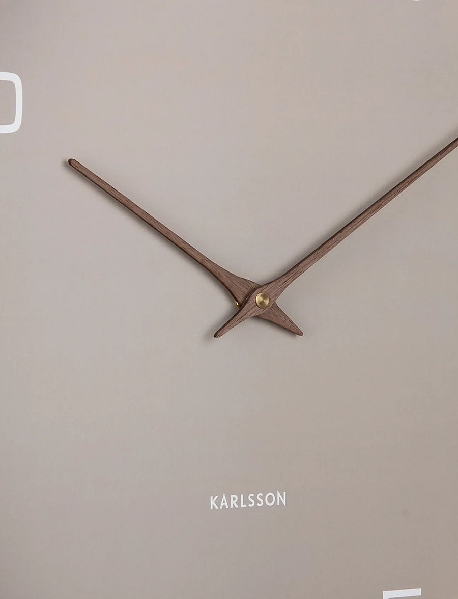 KARLSSON - Wall clock Acento wood white - wanduhren - light grey - 0
