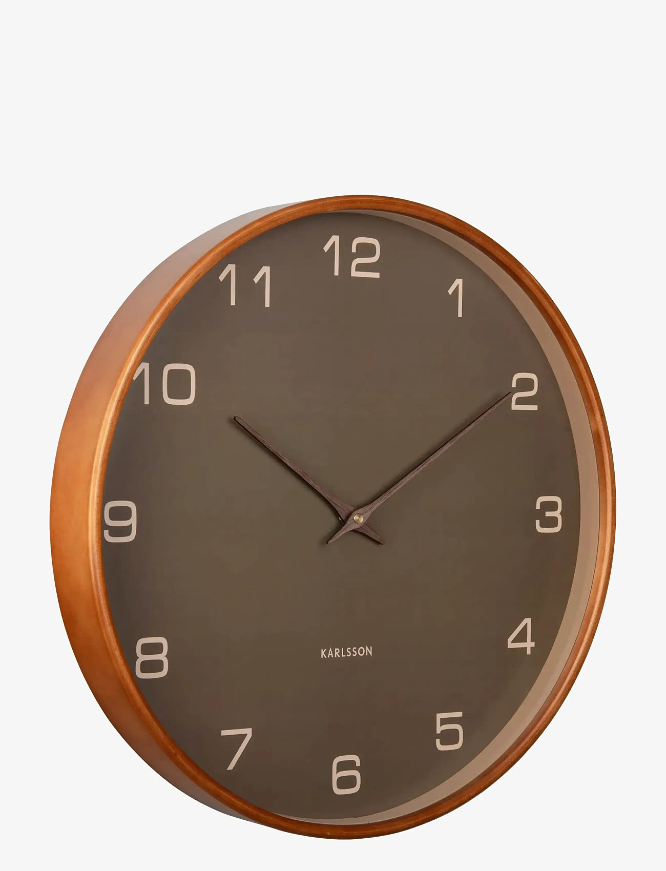KARLSSON - Wall clock Acento wood moss green - wall clocks - moss green - 1