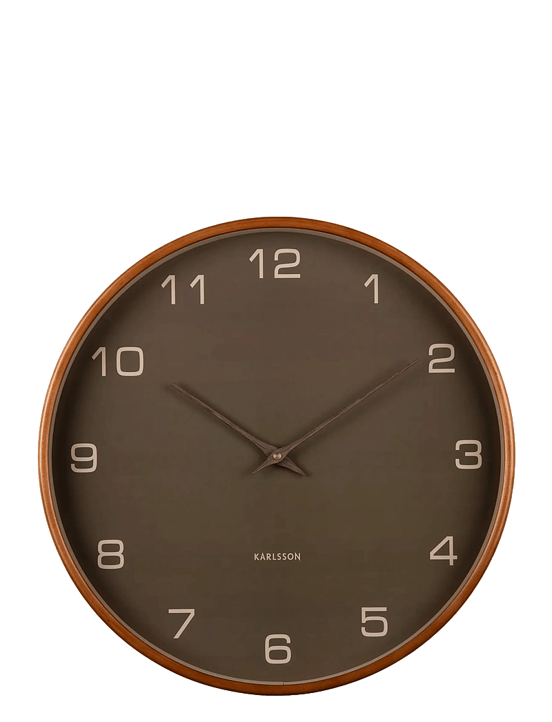 KARLSSON - Wall clock Acento wood light grey - wanduhren - moss green - 2