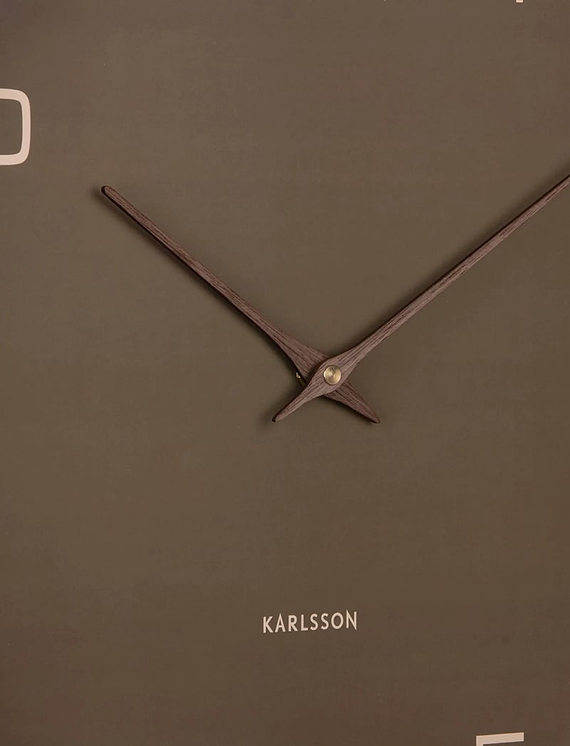 KARLSSON - Wall clock Acento wood light grey - wanduhren - moss green - 3