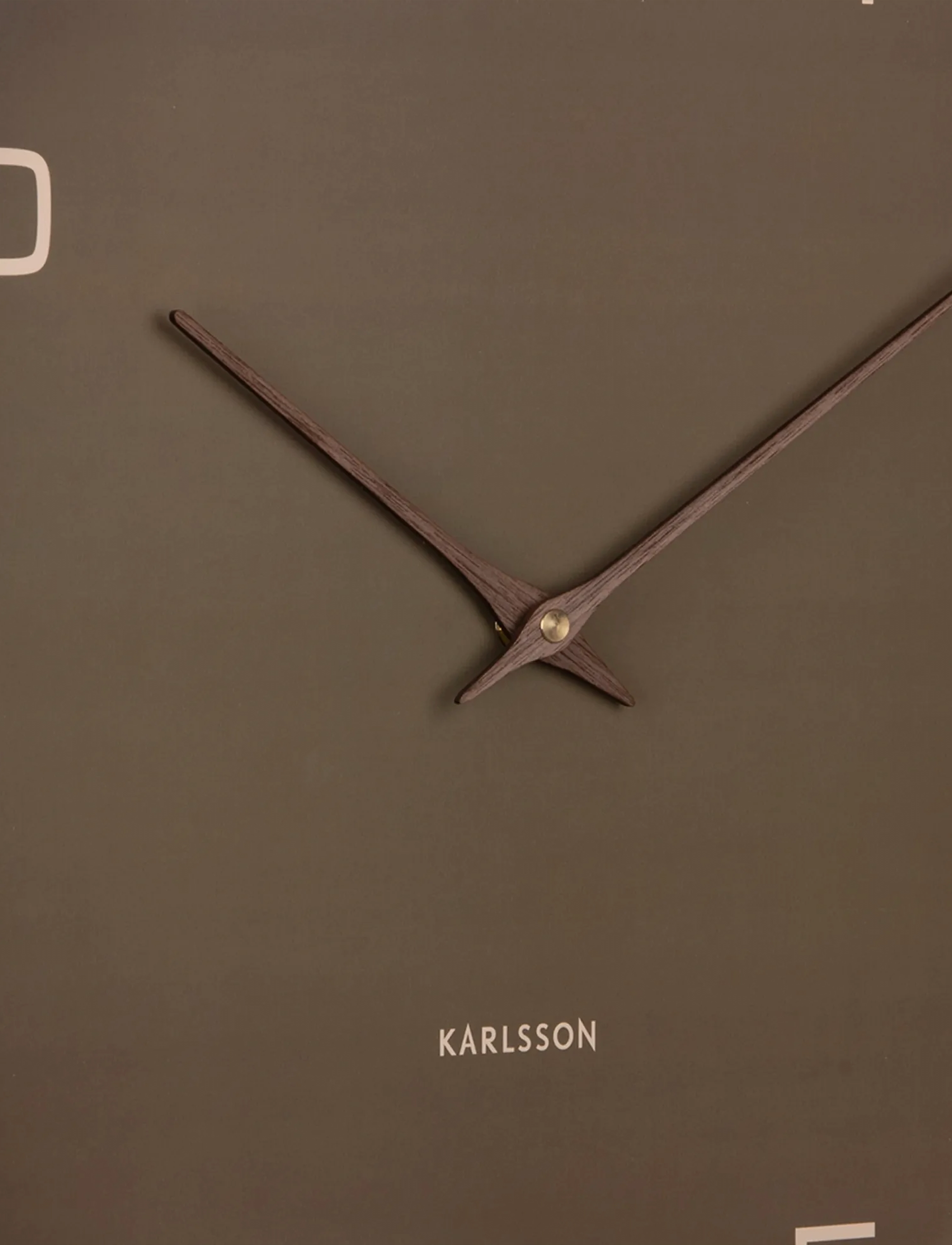 KARLSSON - Wall clock Acento wood white - wall clocks - moss green - 3