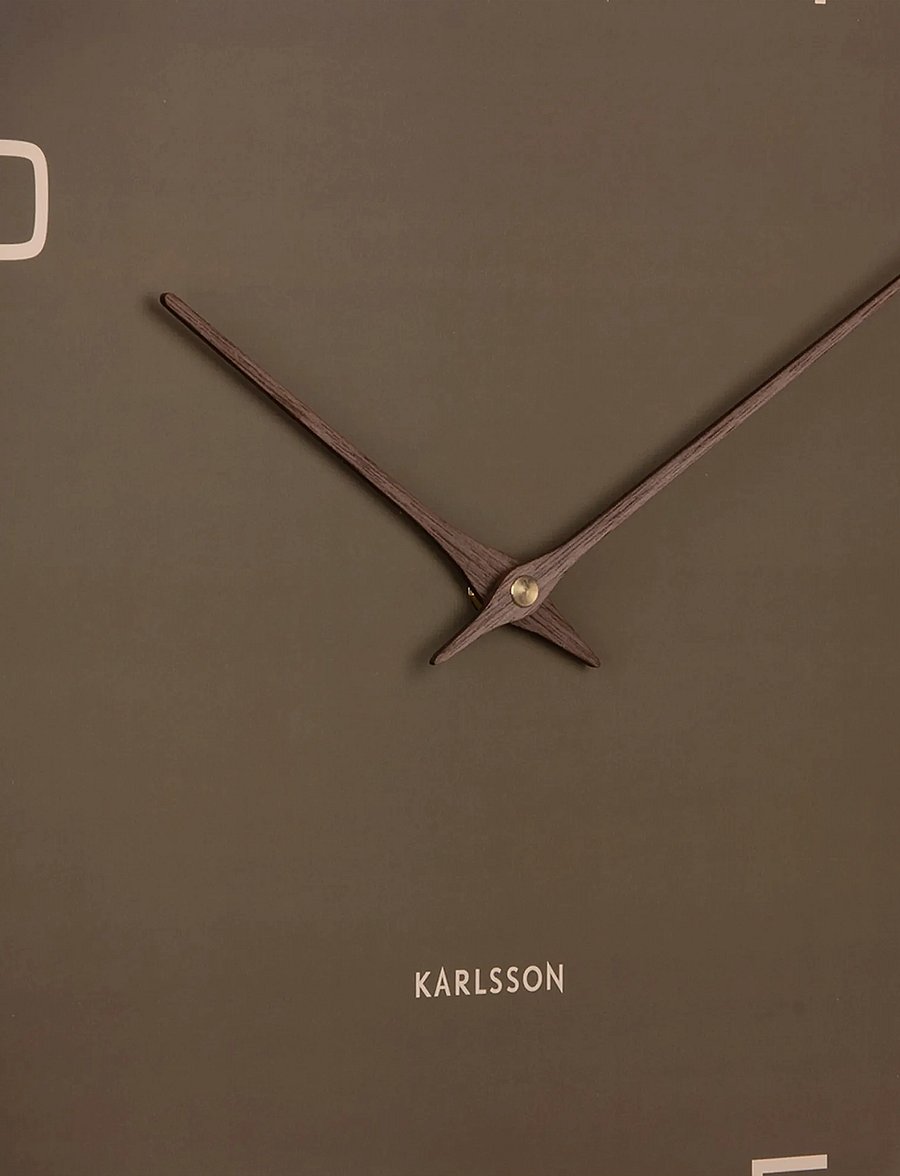 KARLSSON - Wall clock Acento wood light grey - wanduhren - moss green - 3