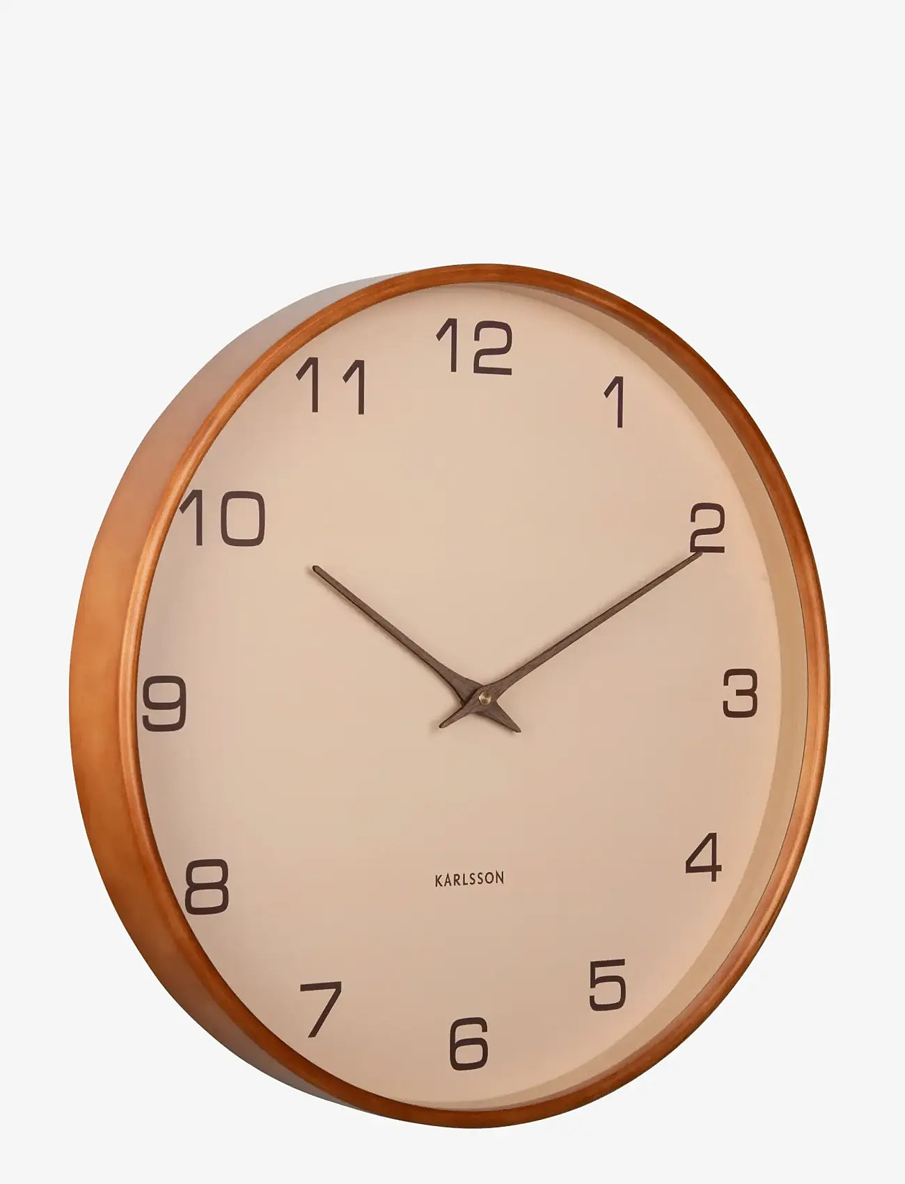 KARLSSON - Wall clock Acento wood light grey - køb efter pris - sand brown - 0