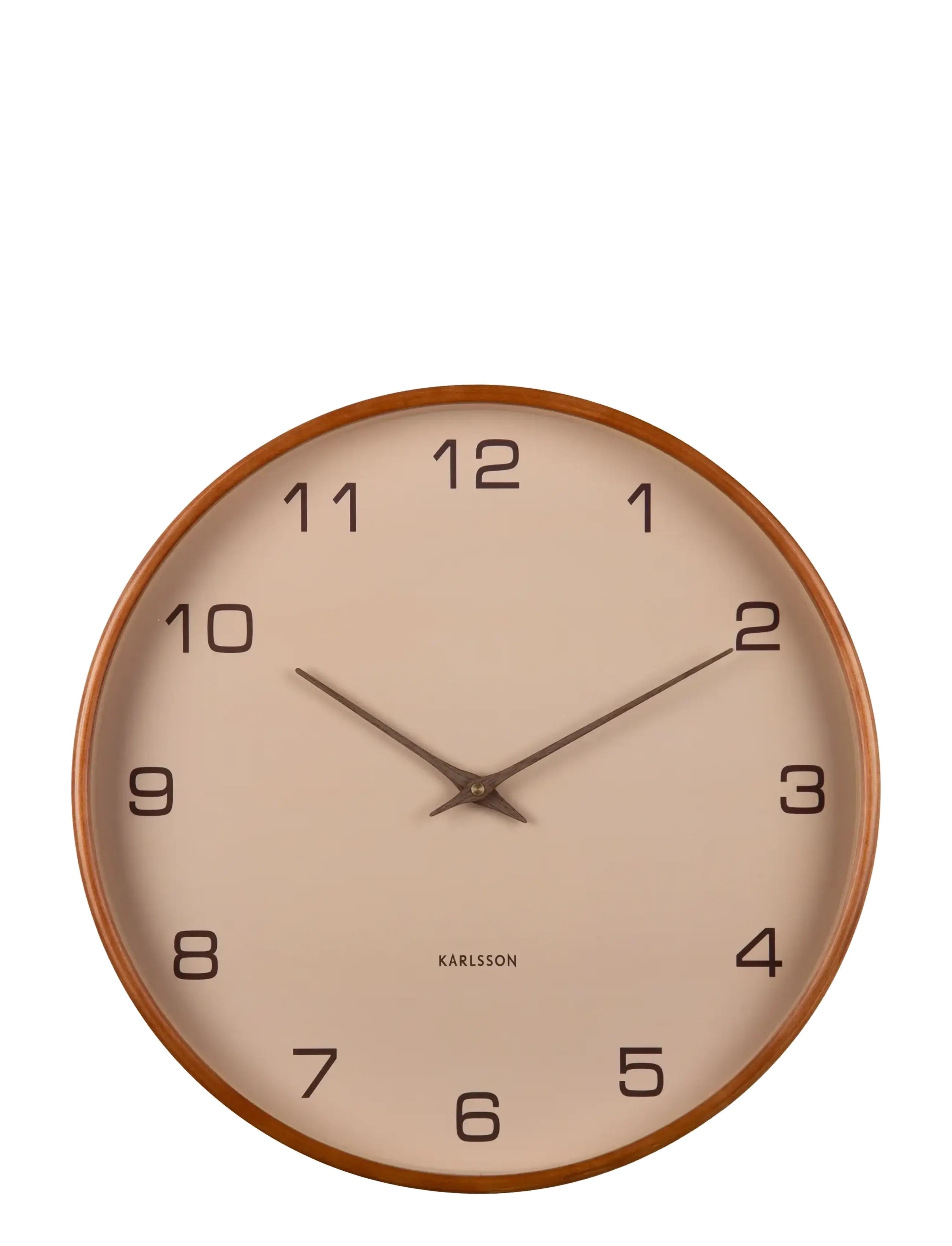 KARLSSON - Wall clock Acento wood white - wall clocks - sand brown - 2