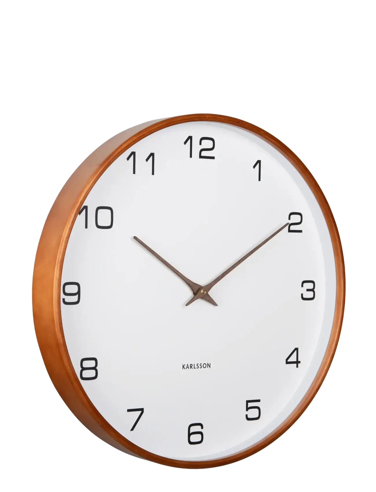 KARLSSON Wall Clock Acento Wood White, Vægur, Hvid, Str: Ø 40 CM