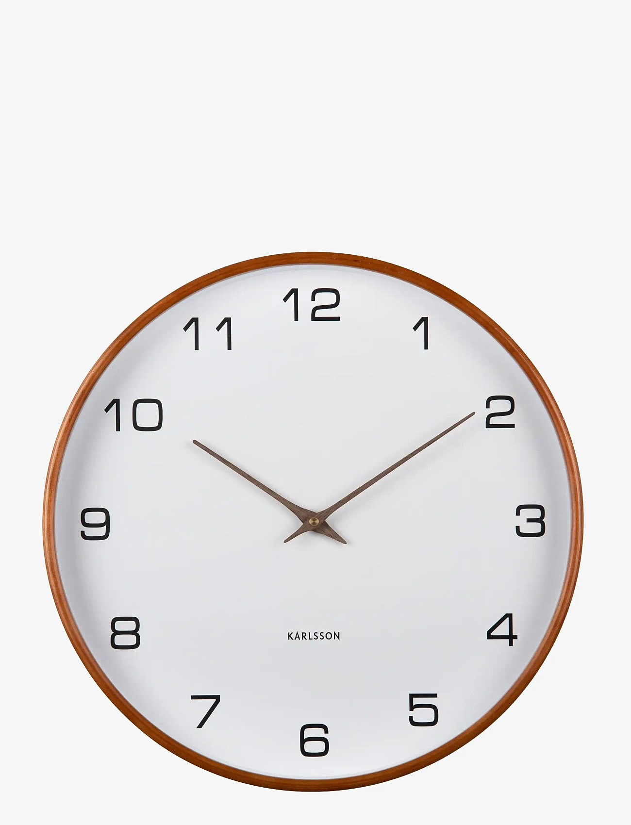 KARLSSON - Wall clock Acento wood light grey - wanduhren - white - 1