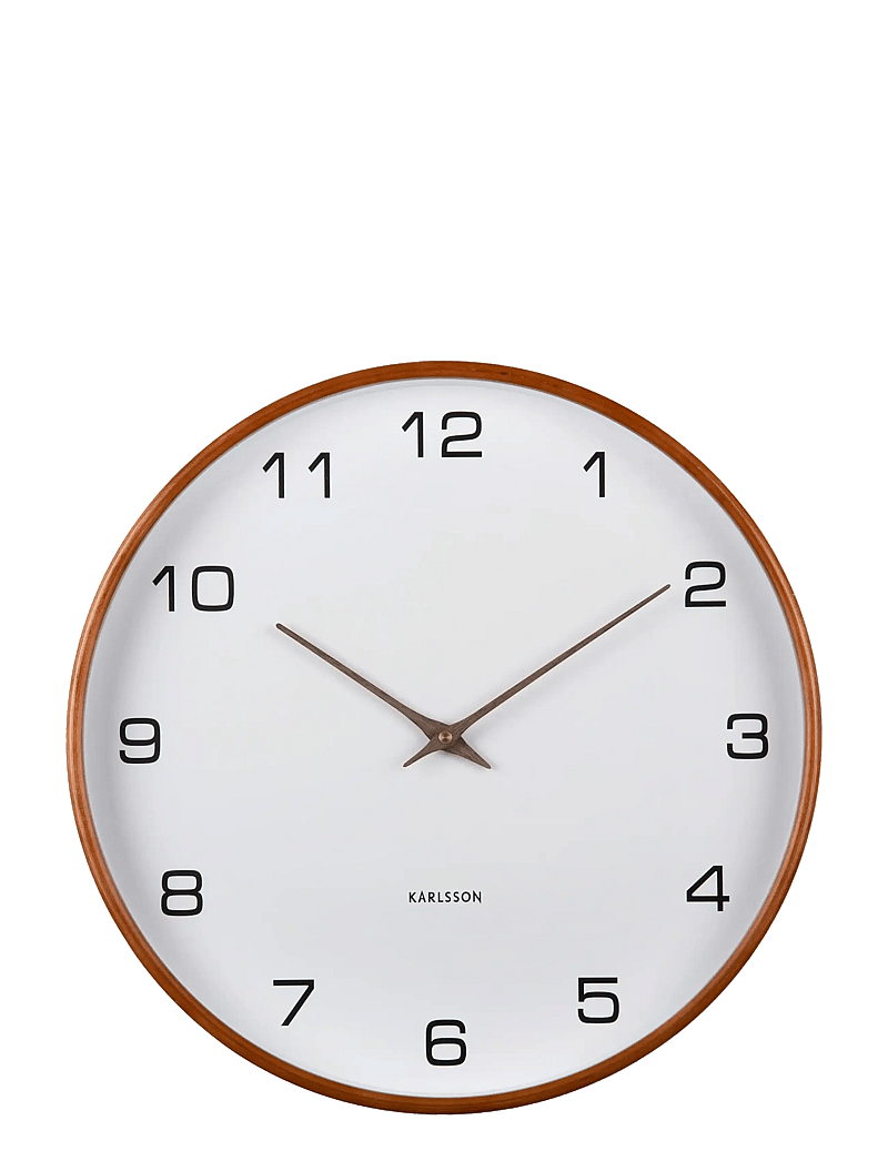 KARLSSON - Wall clock Acento wood light grey - wanduhren - white - 1