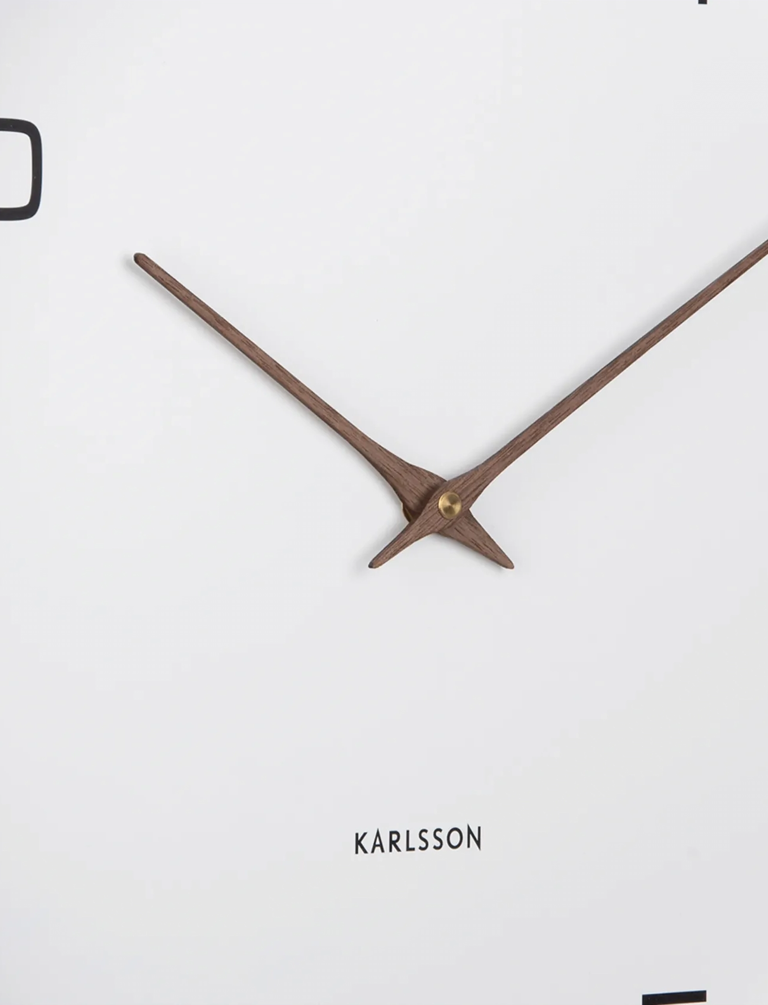 KARLSSON Wall Clock Acento Wood White, Ø 40 cm, Watches, Weiß - Clocks, Homeware