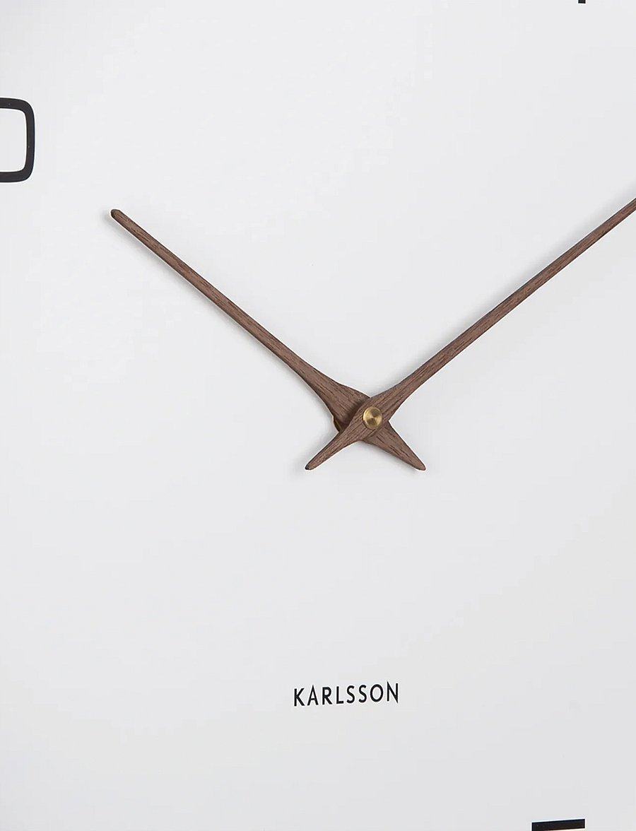 KARLSSON - Wall clock Acento wood white - wanduhren - white - 0
