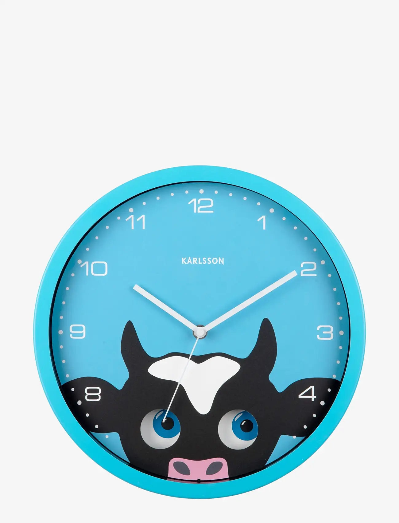 KARLSSON - Wall clock Peekaboo Cow blue - klokken - blue - 0