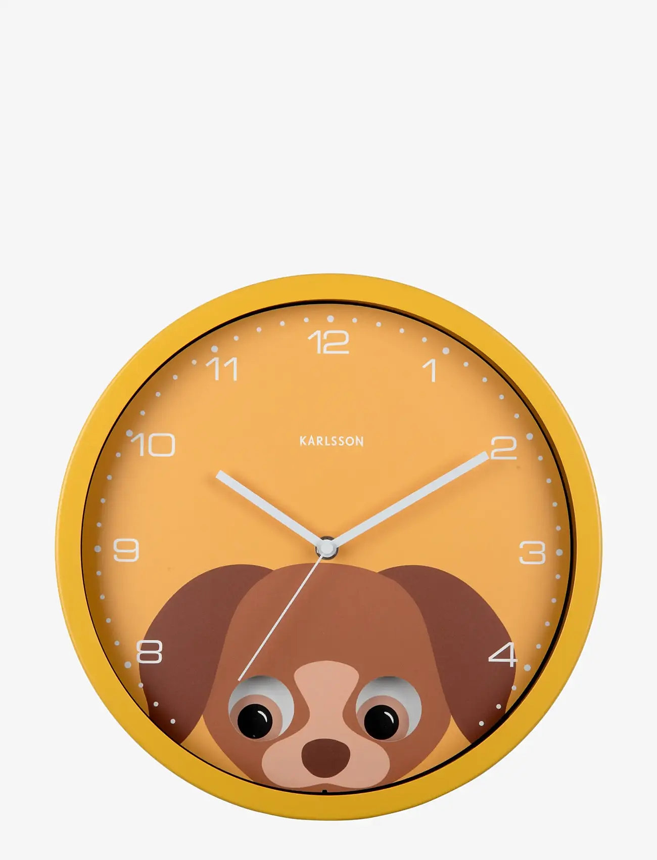 KARLSSON - Wall clock Peekaboo Dog yellow - uhren - yellow - 0