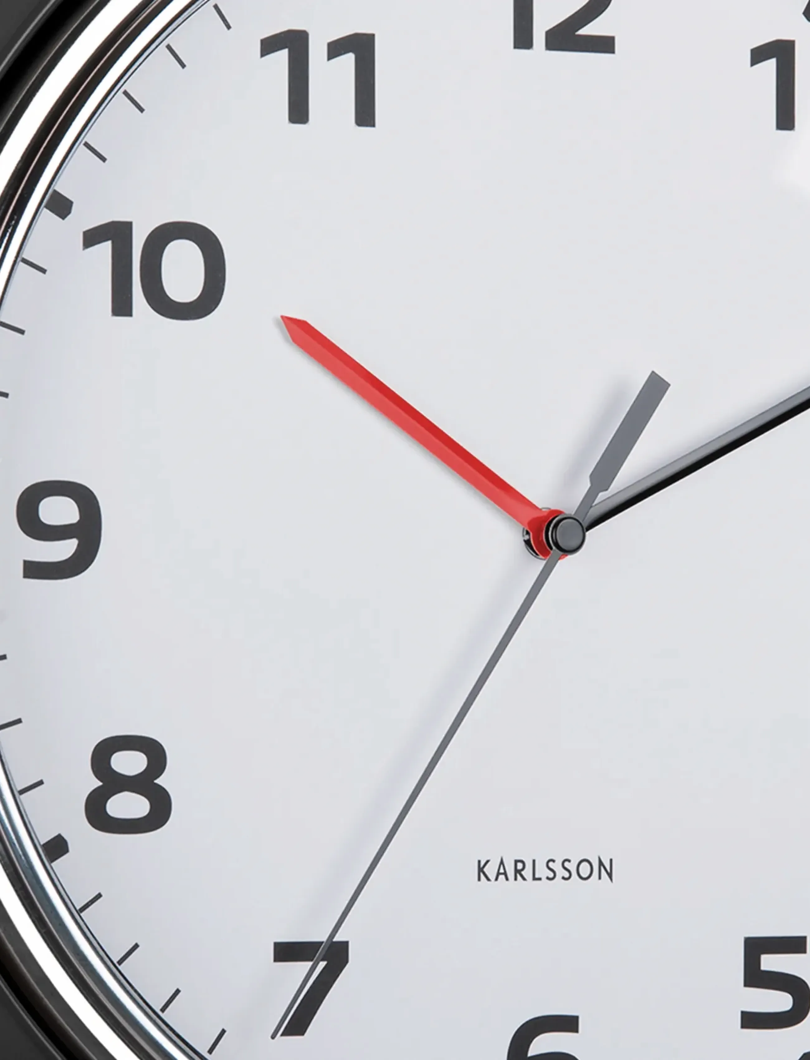 KARLSSON - Wall clock Modern Retro black - vægure - black - 4