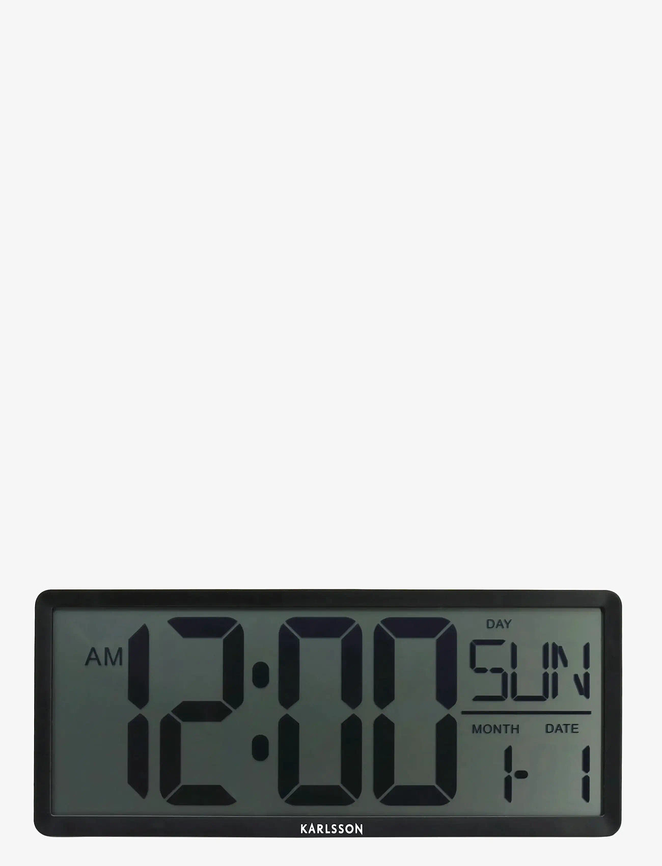 KARLSSON - Wall/Table clock Retro LCD black - vægure - black - 0