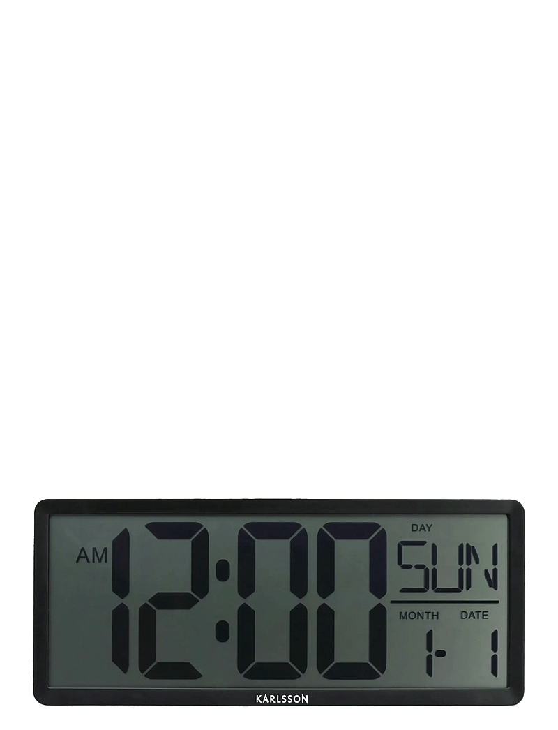 KARLSSON - Wall/Table clock Retro LCD black - wanduhren - black - 0
