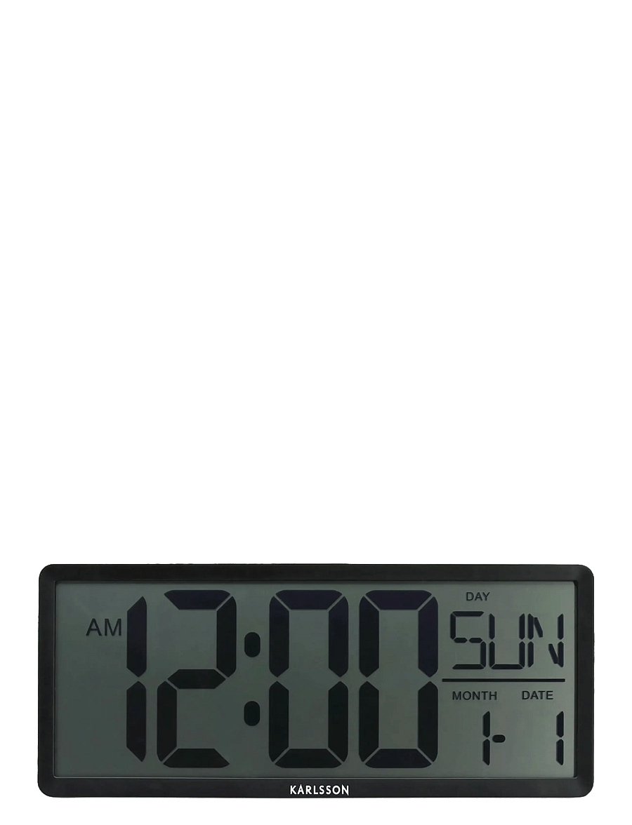KARLSSON - Wall/Table clock Retro LCD black - wanduhren - black - 1