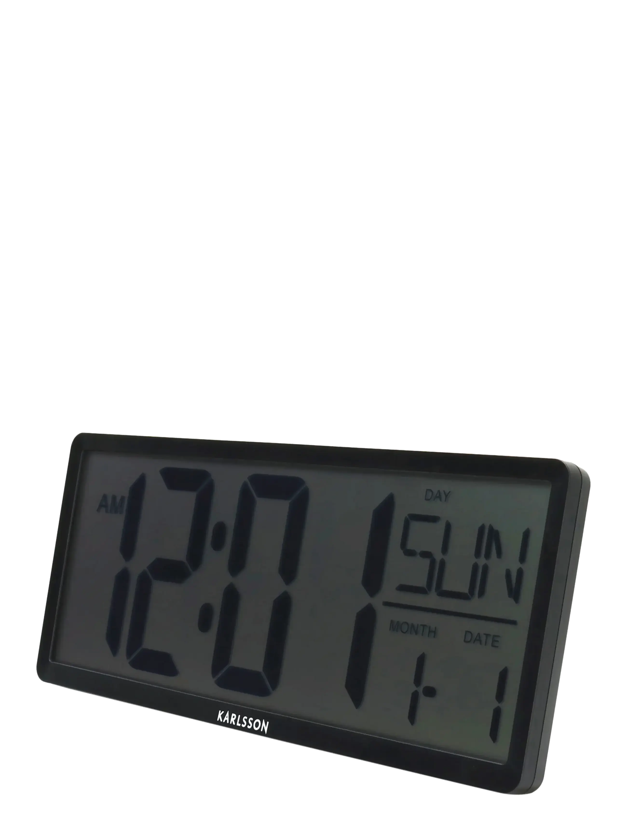 KARLSSON - Wall/Table clock Retro LCD black - väggklockor - black - 2