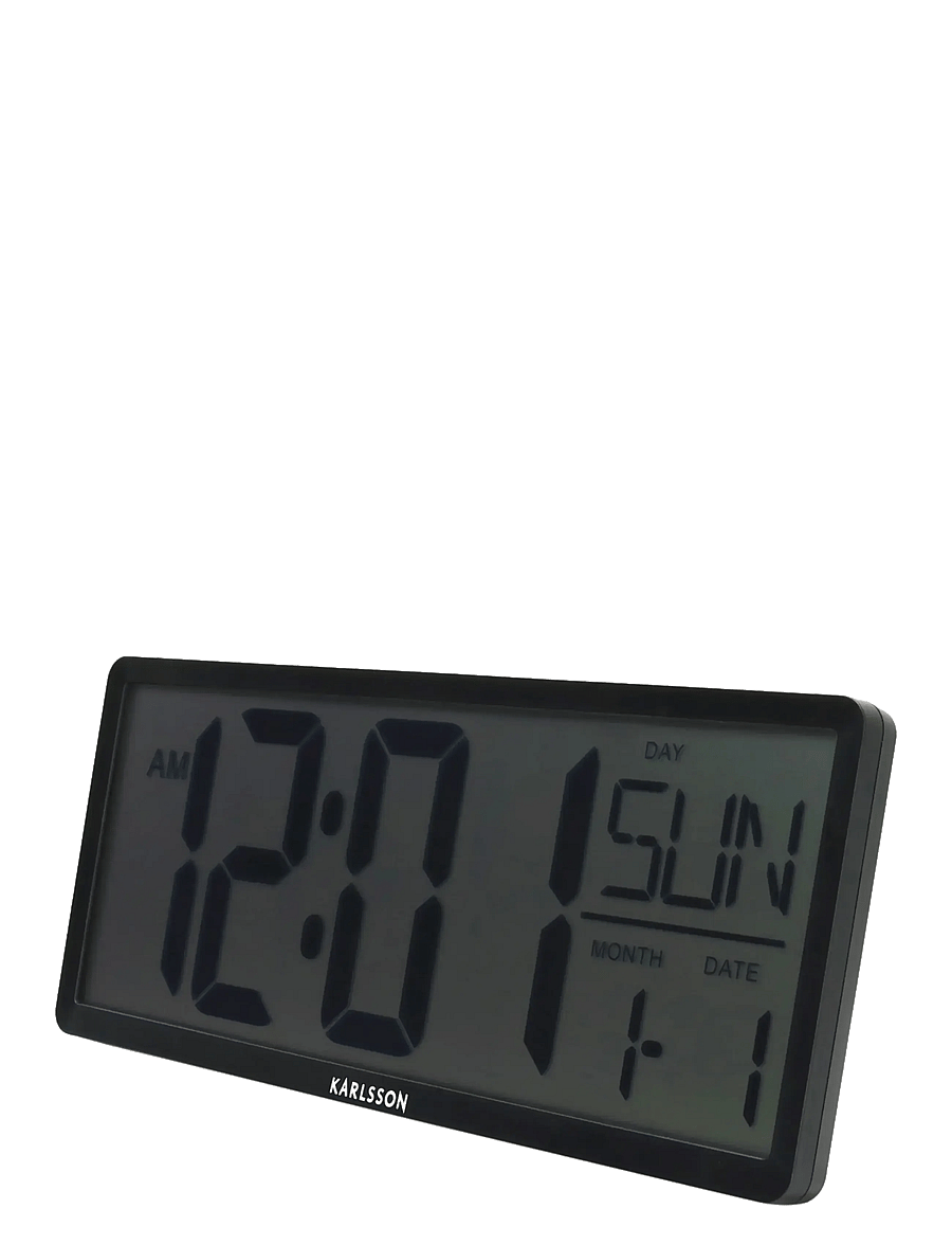 KARLSSON - Wall/Table clock Retro LCD black - wanduhren - black - 2