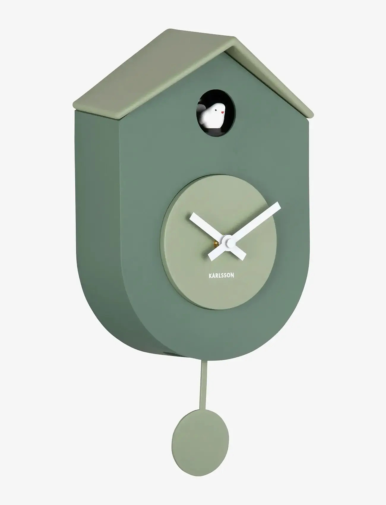 KARLSSON - Wall clock Grato Cuckoo jungle green w. grayed jade - vægure - jungle green & grayed jade - 1