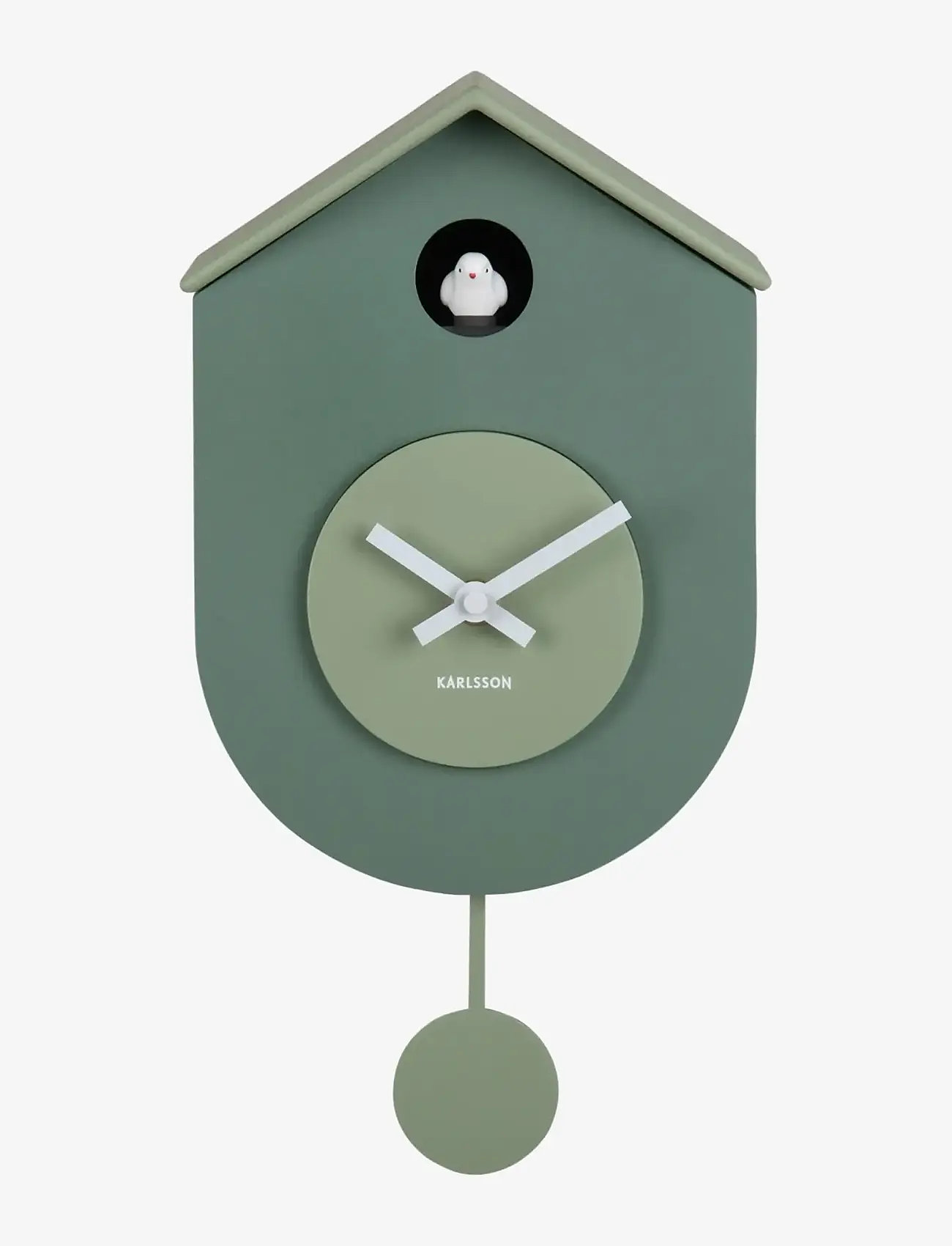 KARLSSON - Wall clock Grato Cuckoo jungle green w. grayed jade - vægure - jungle green & grayed jade - 2