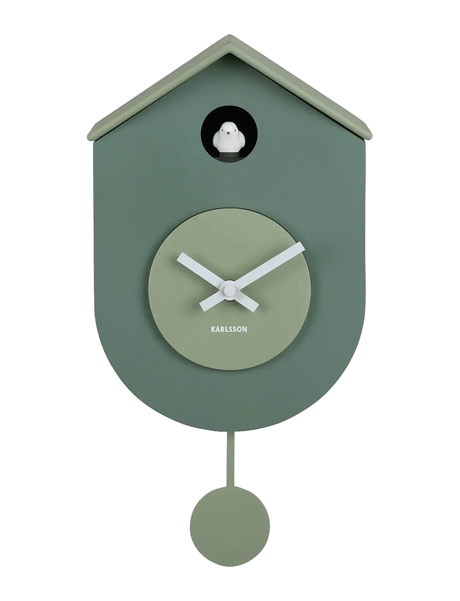 KARLSSON - Wall clock Grato Cuckoo jungle green w. grayed jade - wanduhren - jungle green & grayed jade - 1