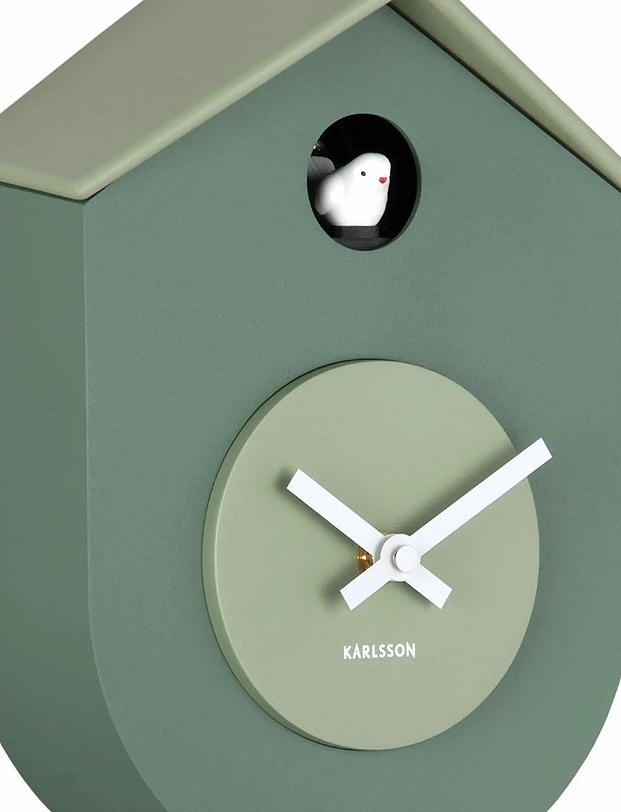 KARLSSON - Wall clock Grato Cuckoo jungle green w. grayed jade - wanduhren - jungle green & grayed jade - 4