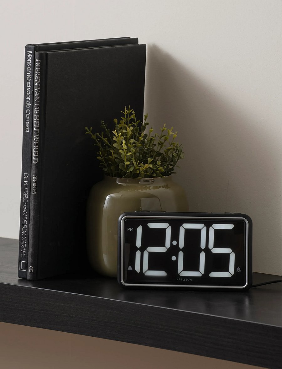 KARLSSON - Alarm clock New Retro black - Äratuskellad - black - 0