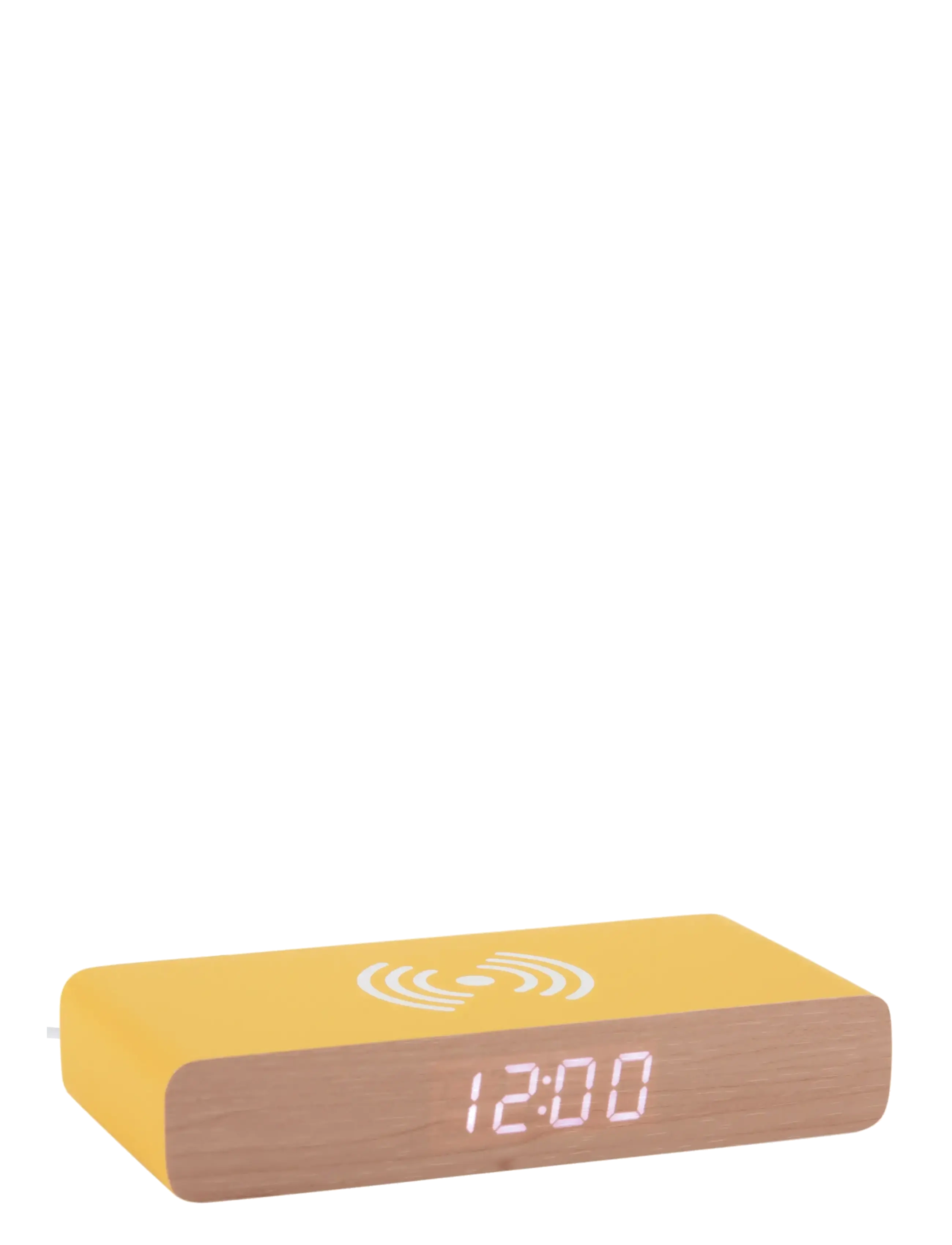 Alarm clock Retro Flat LED jungle green - BRIGHT YELLOW