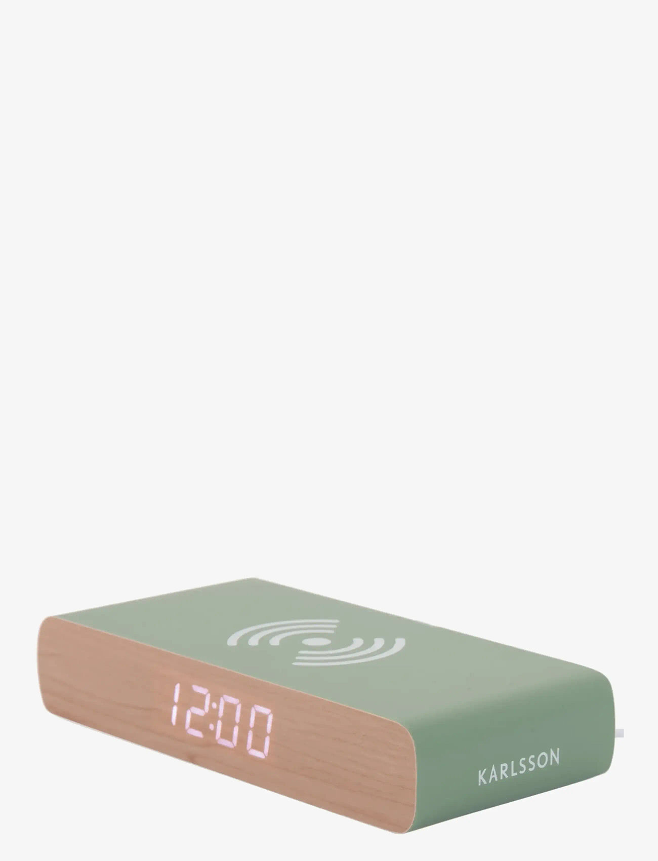 KARLSSON - Alarm clock Retro Flat LED mouse grey - køb efter pris - jungle green - 1