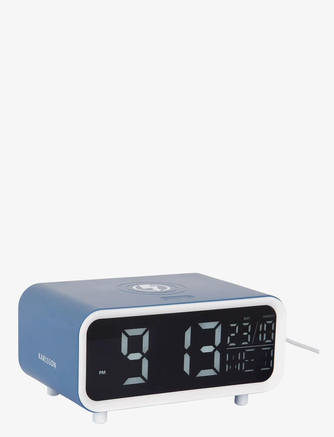 KARLSSON - Alarm Clock Chunky LED w. Phone Charger - väckarklockor - classic blue - 1