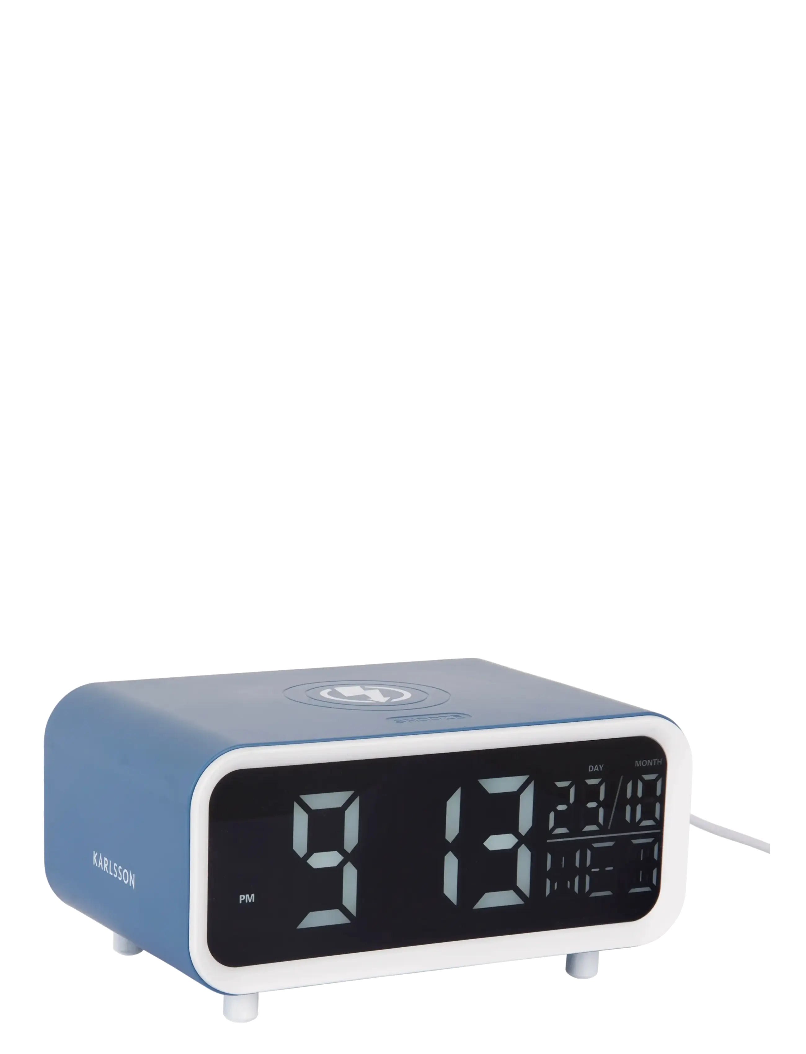 KARLSSON Alarm Clock Chunky LED w. Phone Charger - KARLSSON - CLASSIC BLUE / blue