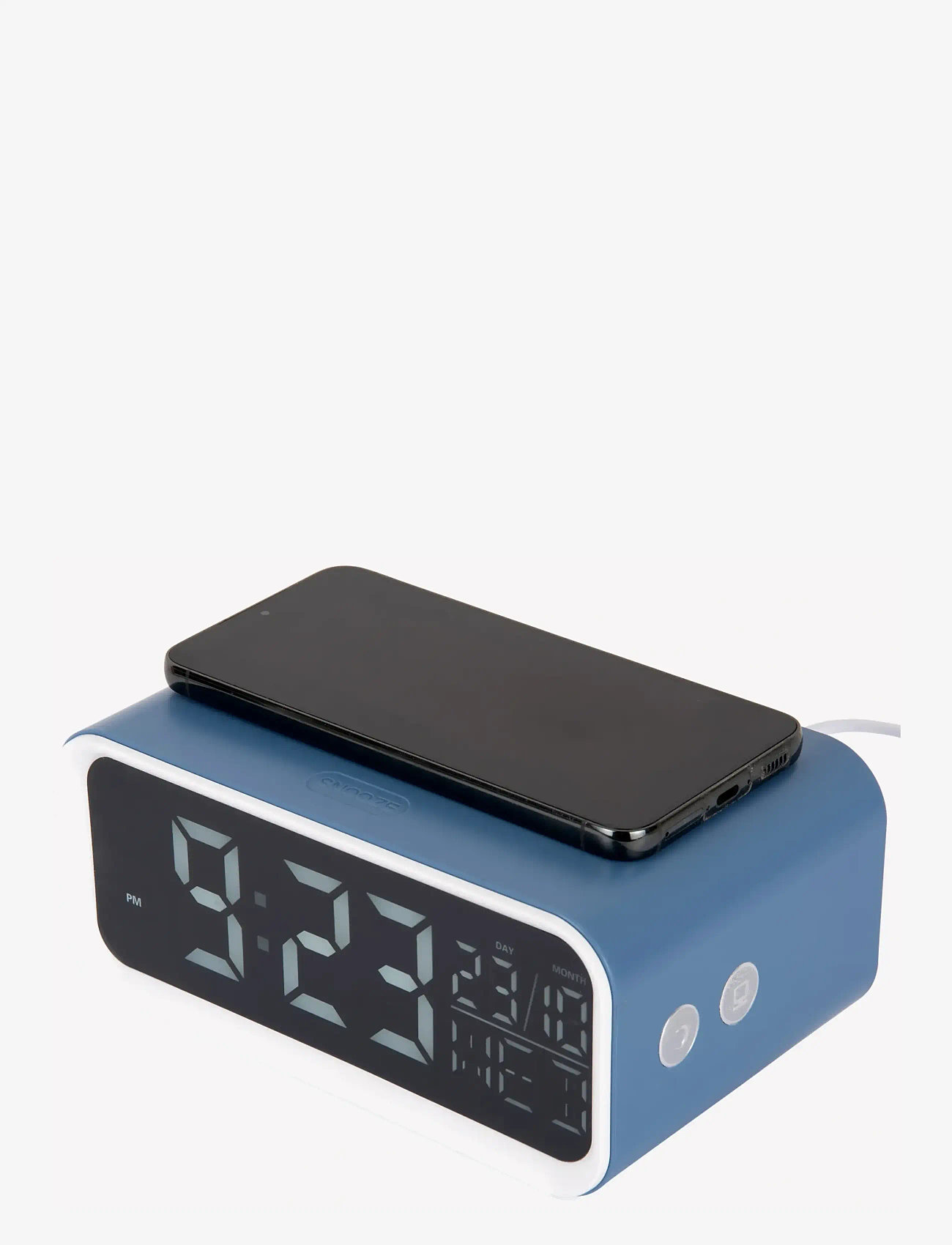 KARLSSON - Alarm Clock Chunky LED w. Phone Charger - väckarklockor - classic blue - 3