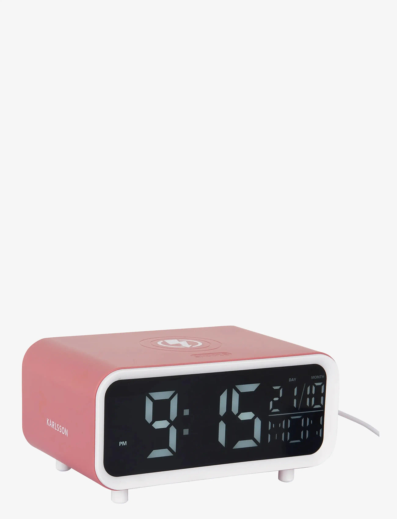 KARLSSON - Alarm Clock Chunky LED w. Phone Charger - klockor - rose tan - 1