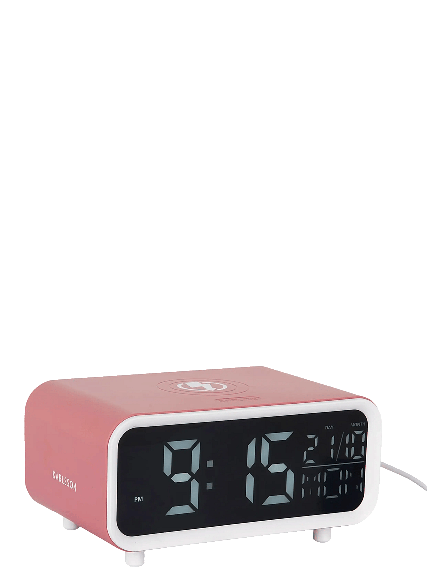KARLSSON - Alarm Clock Chunky LED w. Phone Charger - klockor - rose tan - 1