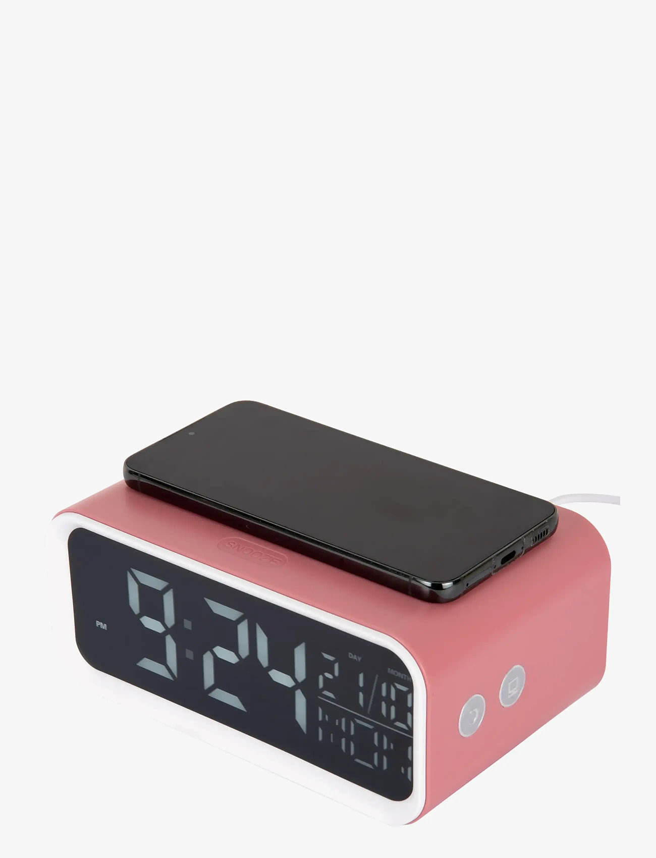 KARLSSON - Alarm Clock Chunky LED w. Phone Charger - klockor - rose tan - 3