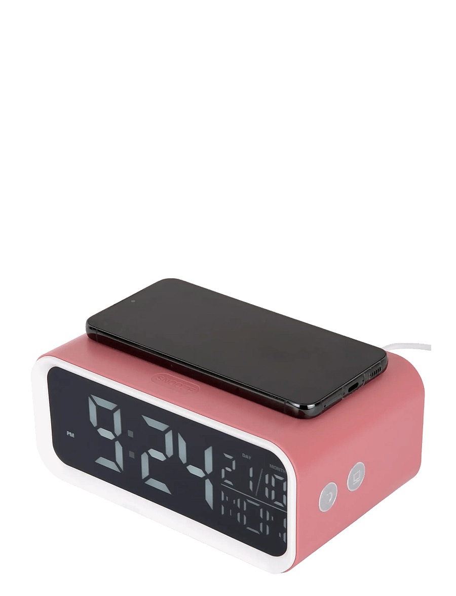 KARLSSON - Alarm Clock Chunky LED w. Phone Charger - klockor - rose tan - 3