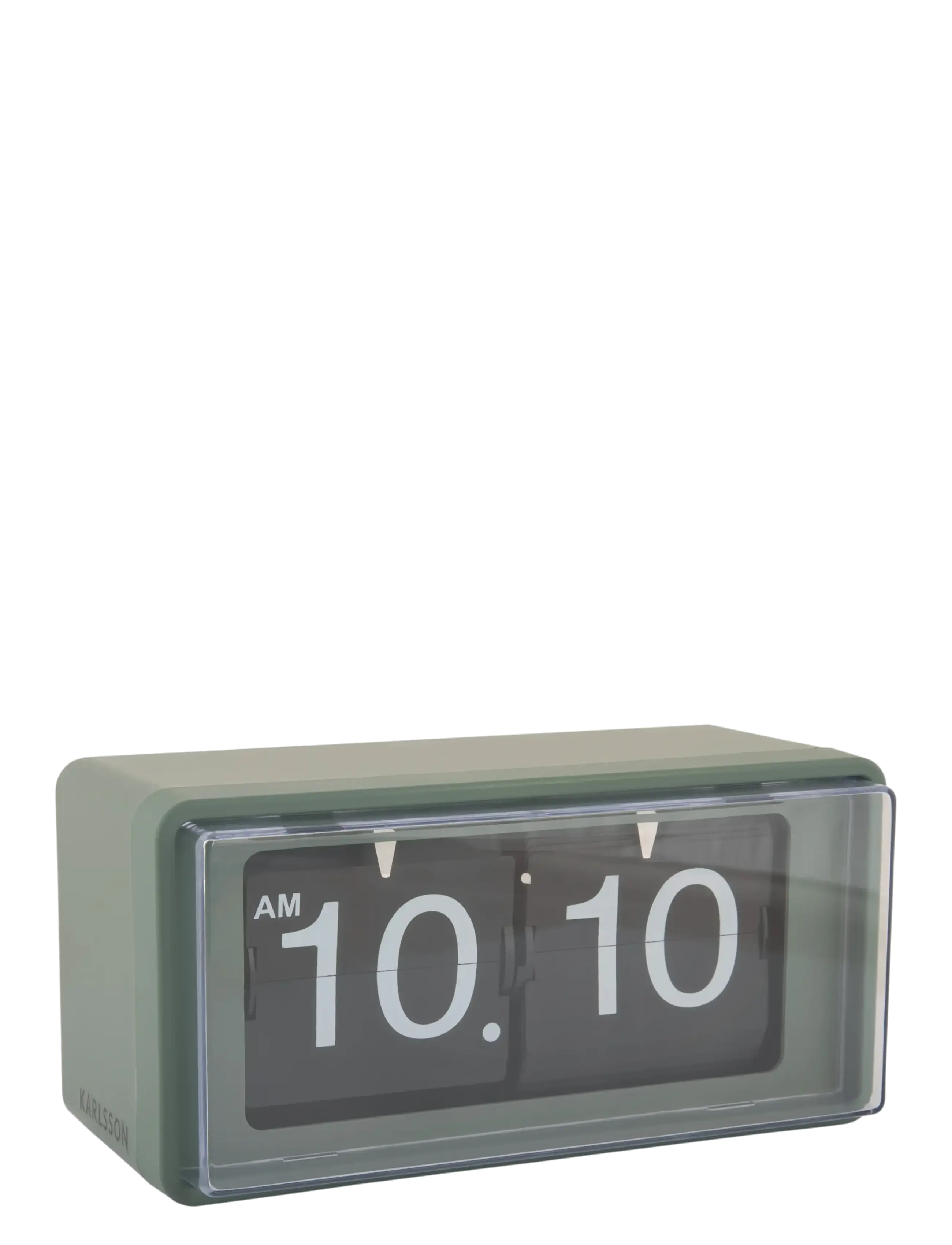 KARLSSON Wall/Table Clock Retro Boxed Flip Jungle Green, Kamin- og bordur, Kakigrøn, Str: H 10CM
