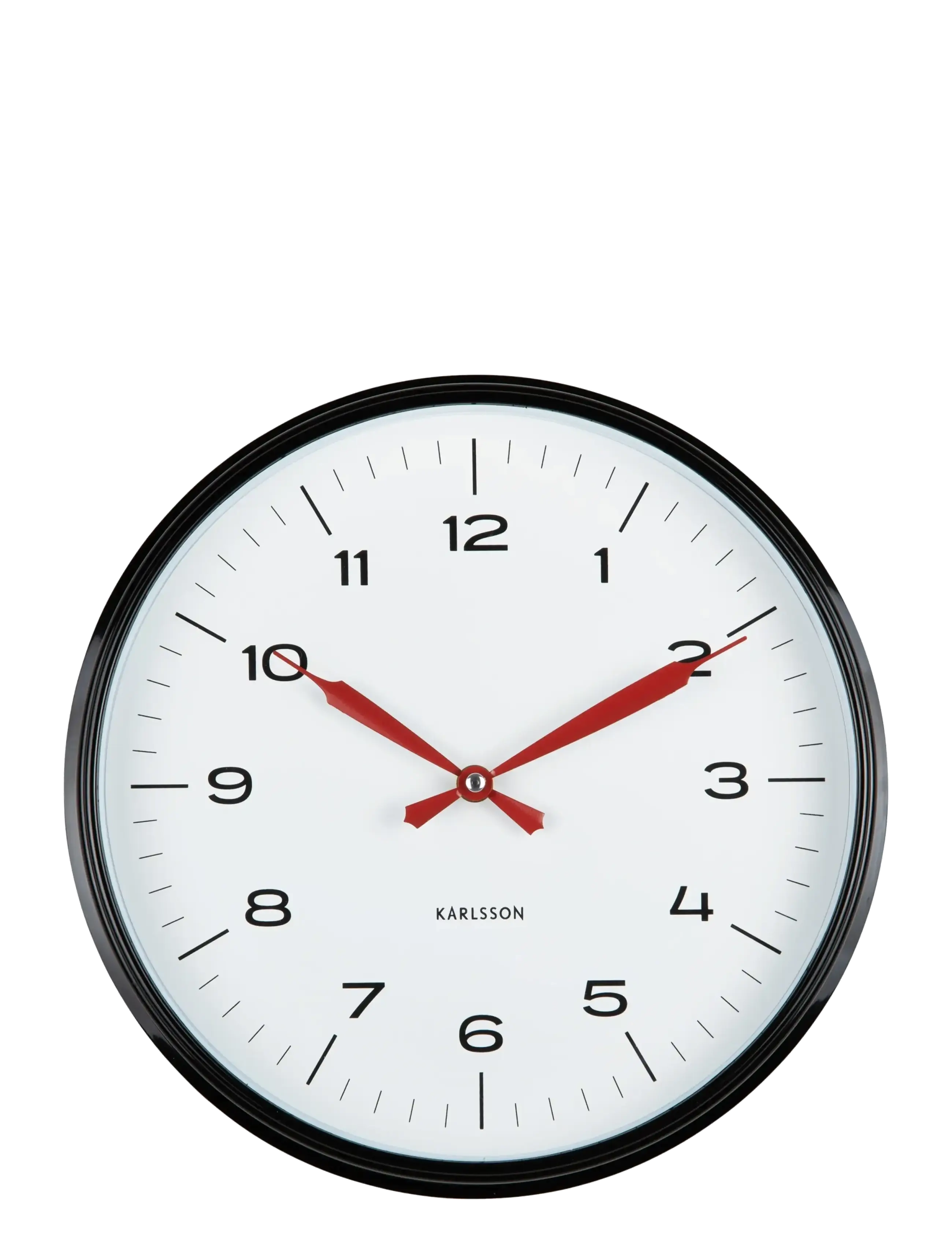 KARLSSON - Wall clock Modern Factory ochre yellow w. dark blue - vægure - black & bright red - 2
