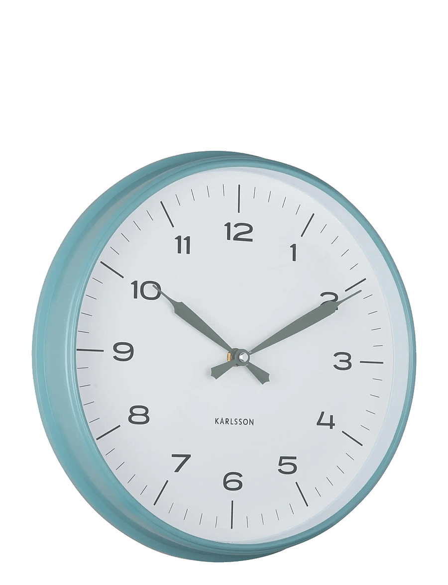 KARLSSON - Wall clock Modern Factory ochre yellow w. dark blue - wanduhren - misty blue & jungle green - 1