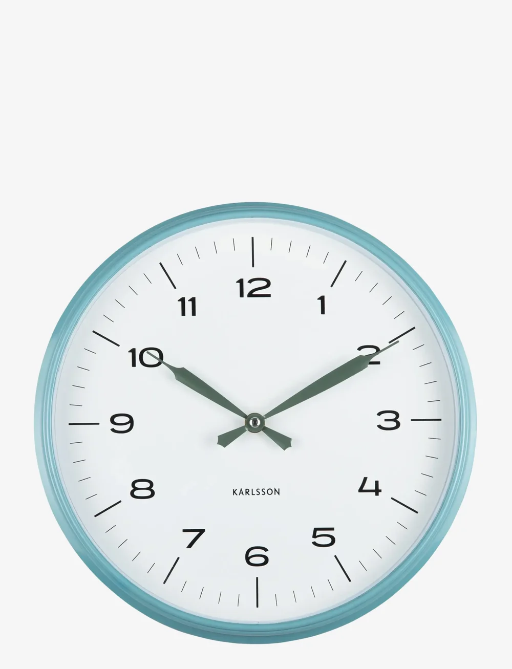 KARLSSON - Wall clock Modern Factory black w. bright red - nach preis einkaufen - misty blue & jungle green - 1