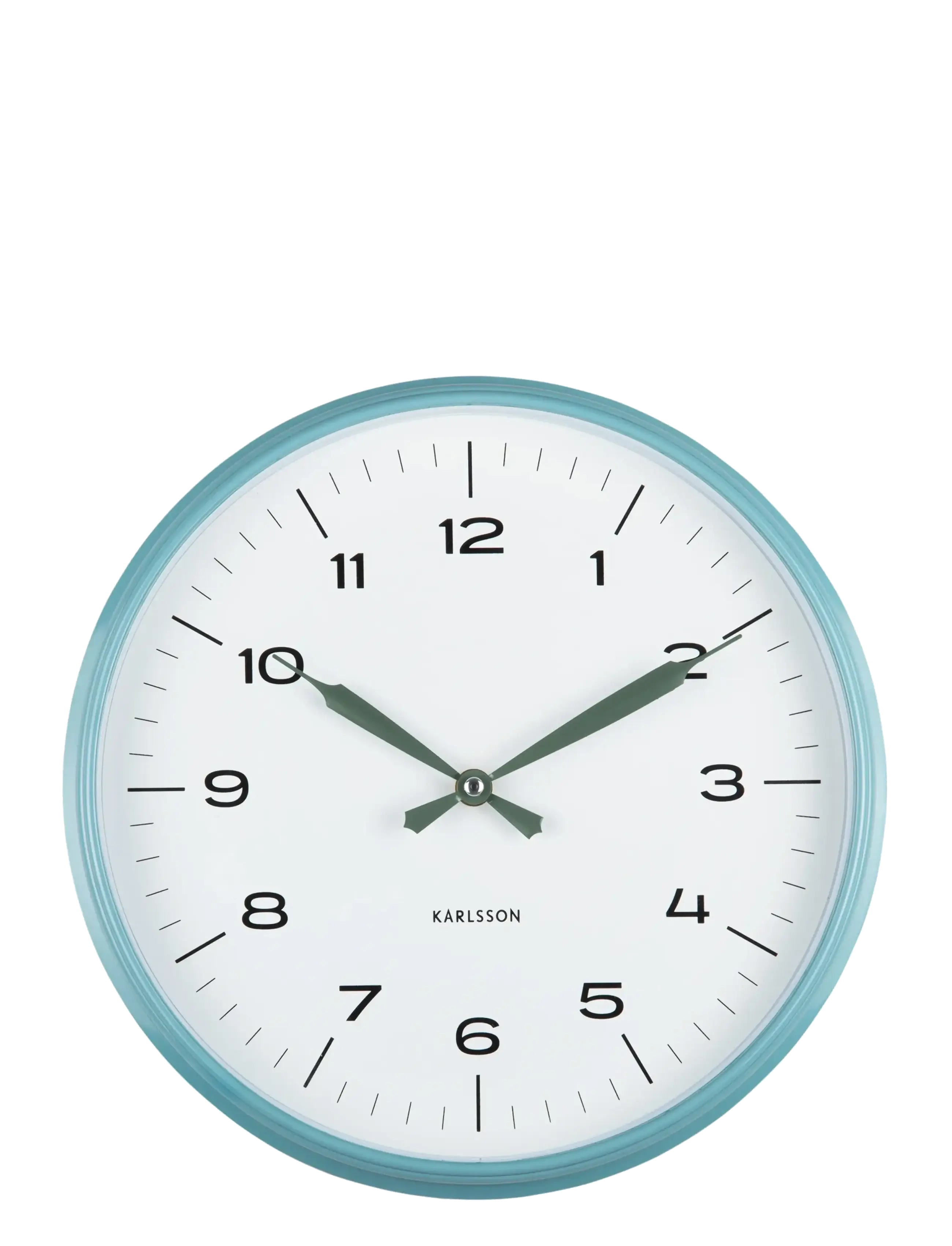 KARLSSON - Wall clock Modern Factory ochre yellow w. dark blue - vægure - misty blue & jungle green - 2