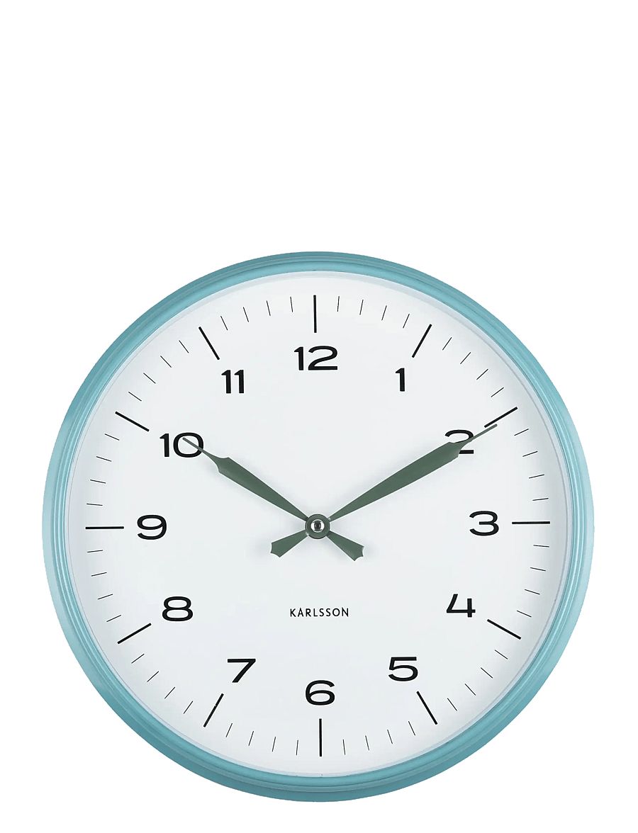 KARLSSON - Wall clock Modern Factory ochre yellow w. dark blue - wanduhren - misty blue & jungle green - 2