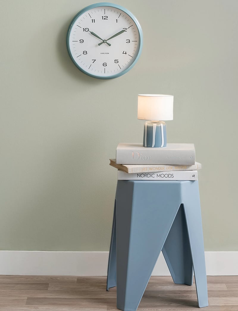 KARLSSON - Wall clock Modern Factory ochre yellow w. dark blue - wanduhren - misty blue & jungle green - 0