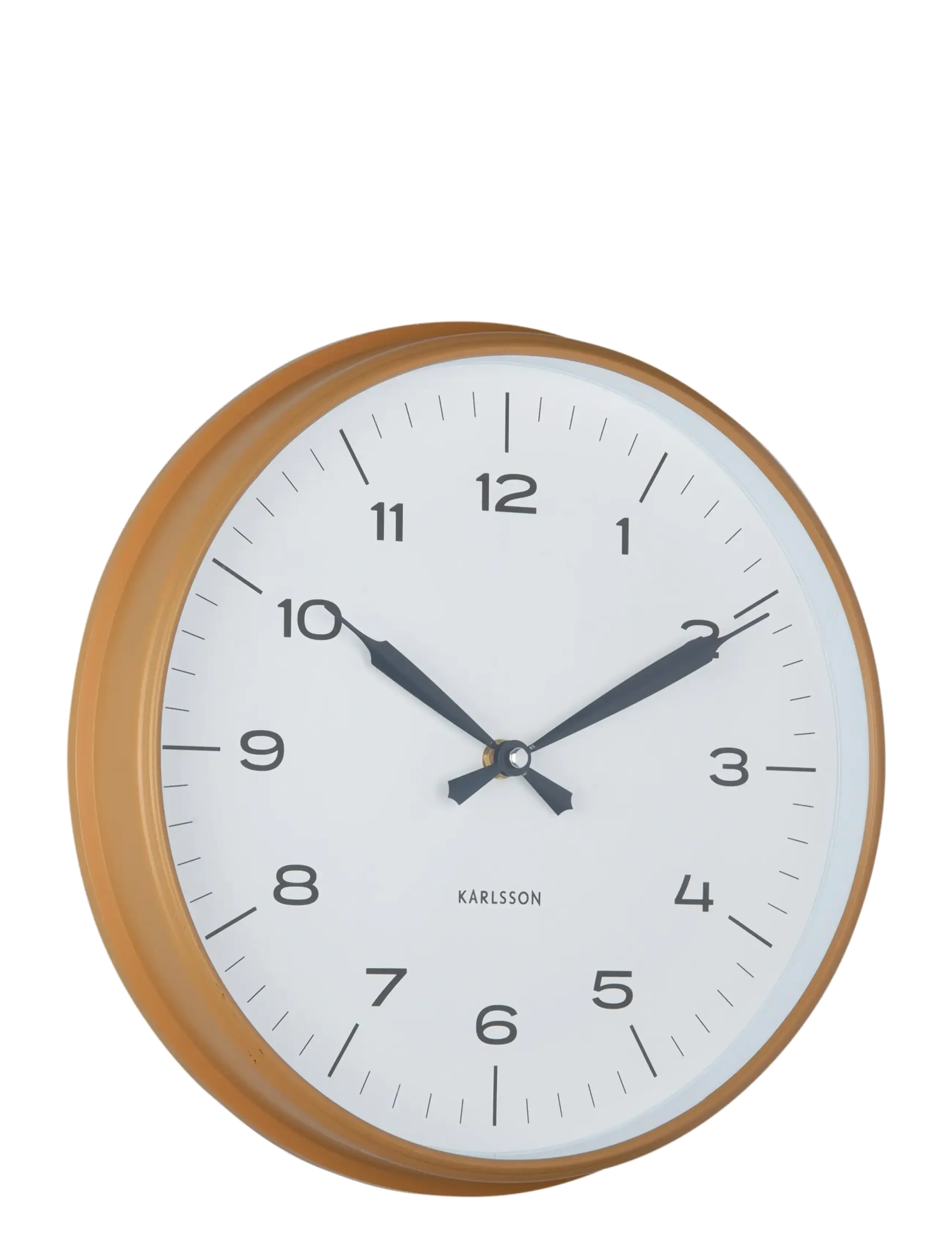 KARLSSON Wall clock Modern Factory ochre yellow w. dark blue - Wanduhren - OCHRE YELLOW & DARK BLUE / orange