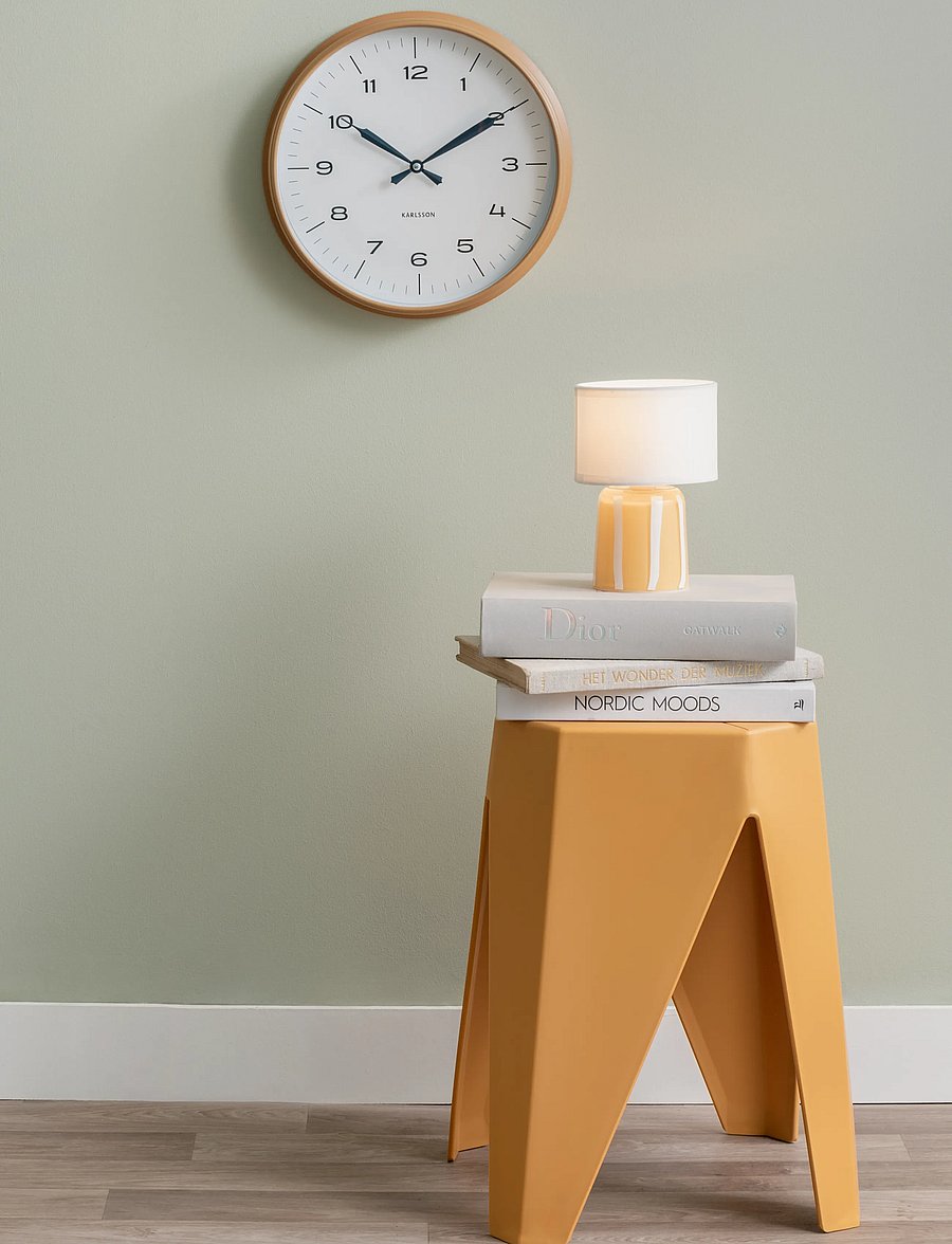 KARLSSON - Wall clock Modern Factory ochre yellow w. dark blue - wanduhren - ochre yellow & dark blue - 0