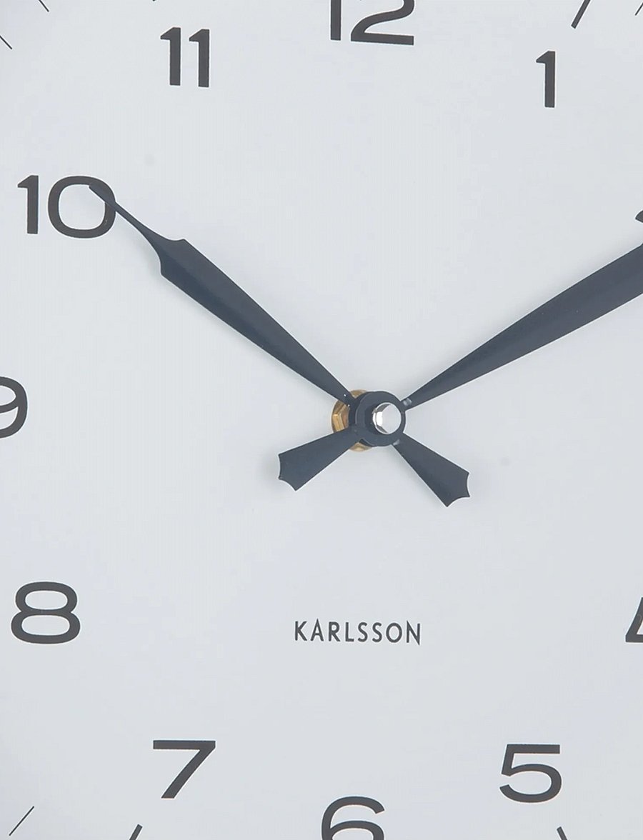 KARLSSON - Wall clock Modern Factory ochre yellow w. dark blue - wanduhren - ochre yellow & dark blue - 4
