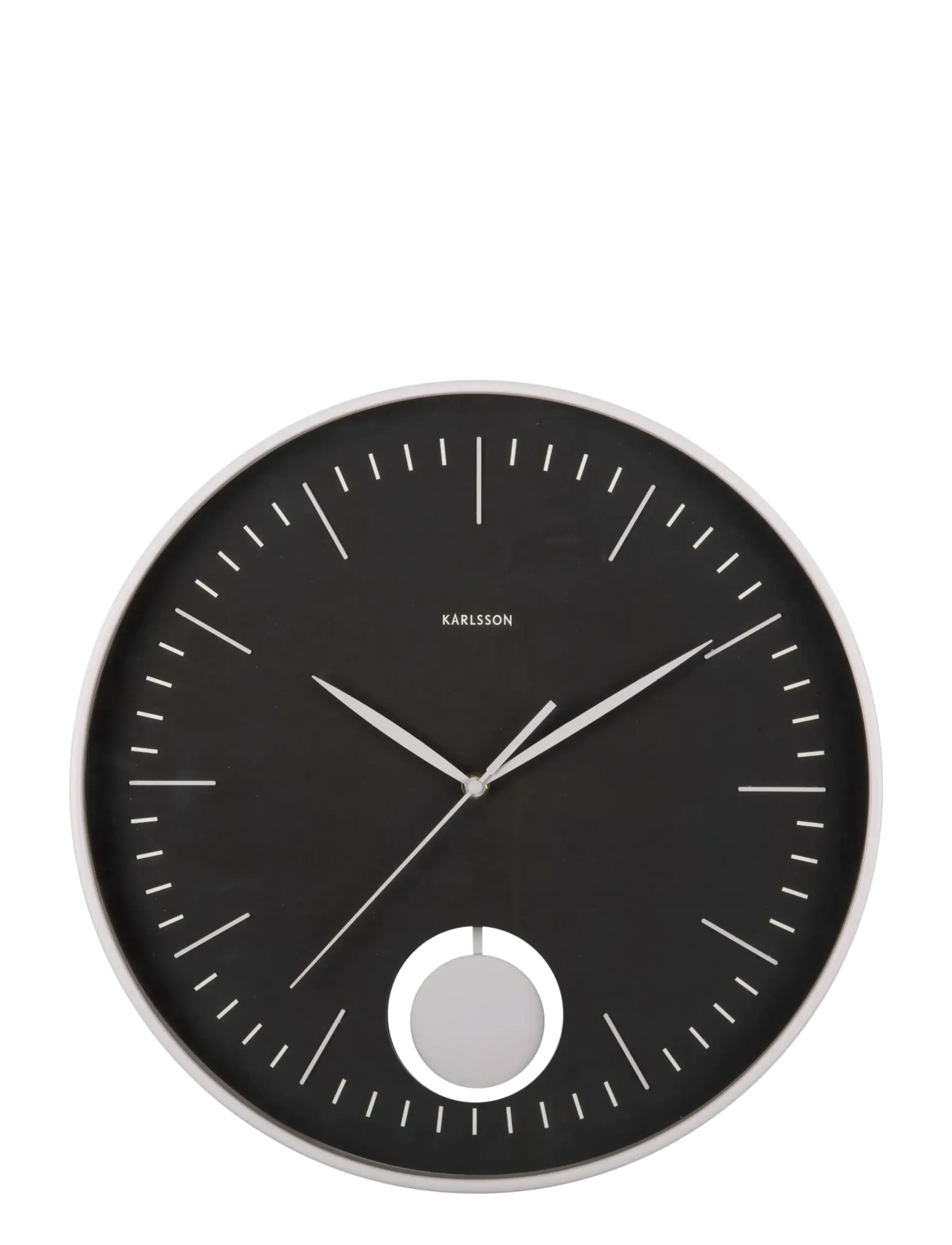 KARLSSON - Wall clock Grato Pendulum black w. warm grey - väggklockor - black w. warm grey - 2