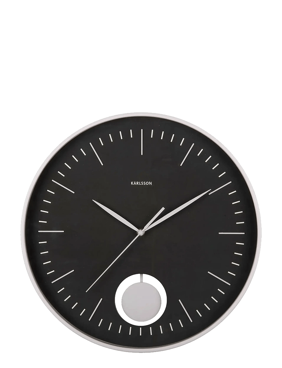 KARLSSON - Wall clock Grato Pendulum black w. warm grey - wanduhren - black w. warm grey - 2