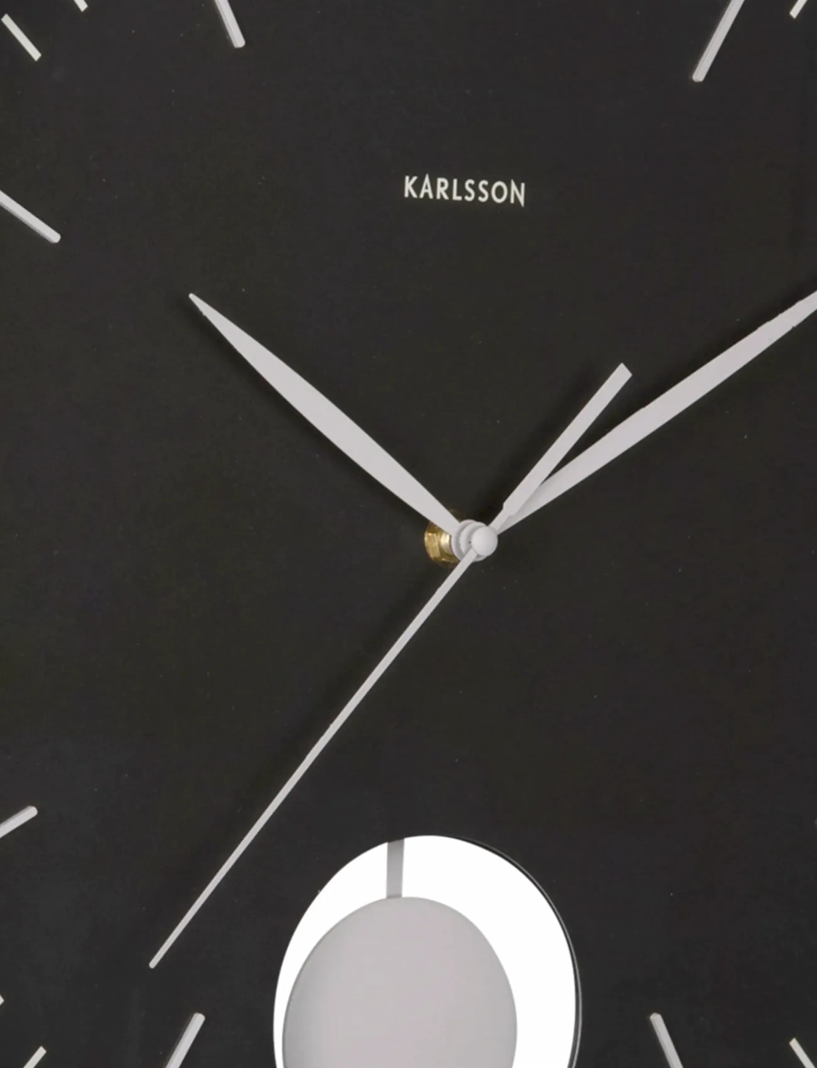 KARLSSON - Wall clock Grato Pendulum black w. warm grey - väggklockor - black w. warm grey - 4